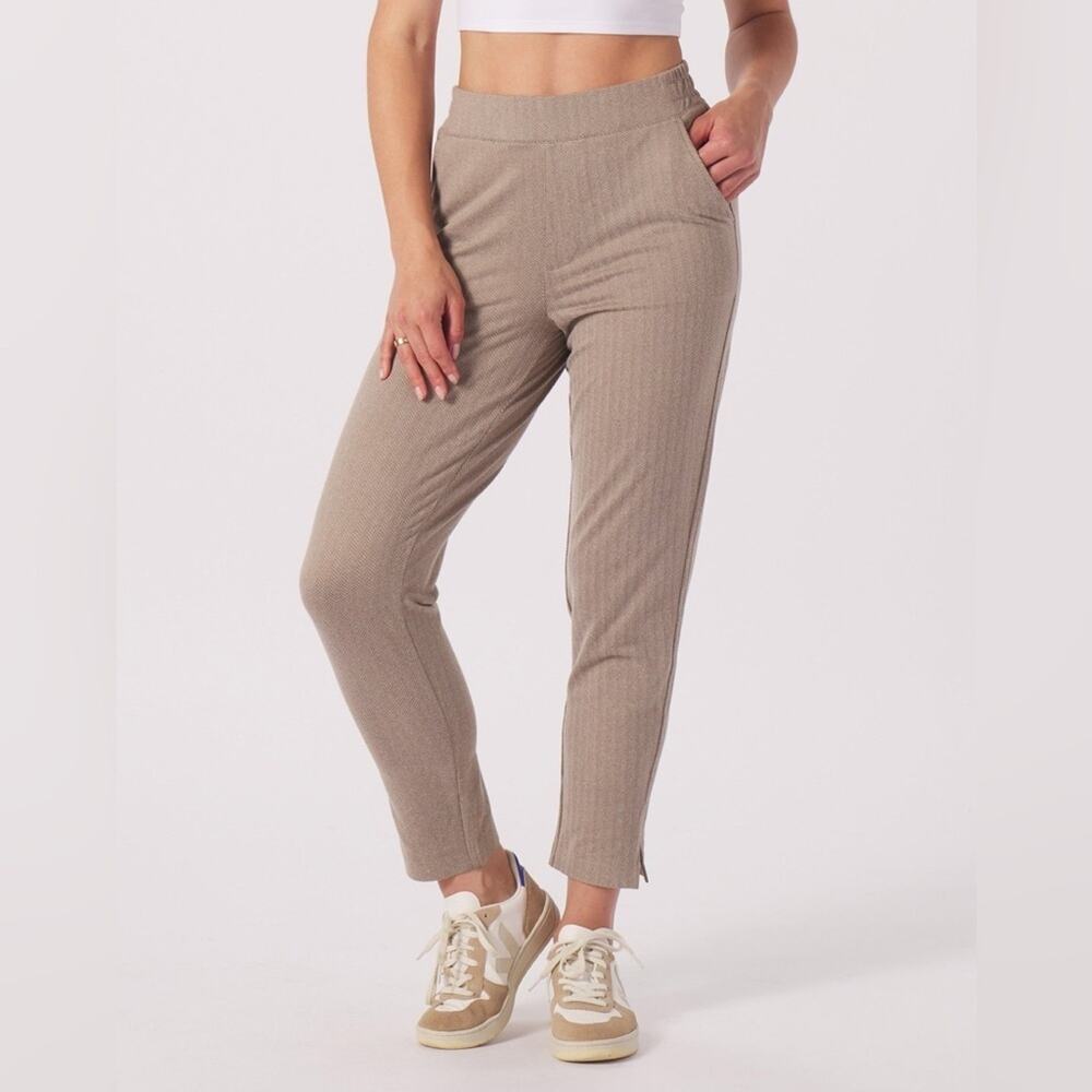Glyder | NWT Size XL Herringbone On The Go Ankle Pants in Mocha From Stitch Fix